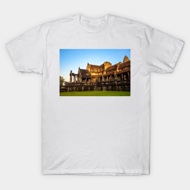 Southwest Corner, Angkor Wat at Dawn T-Shirt by BrianPShaw